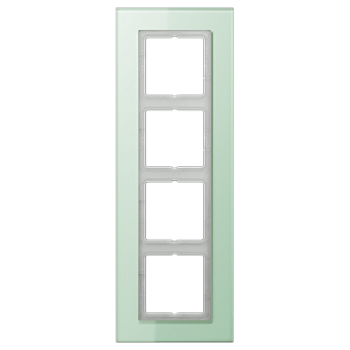 JUNG LS plus Стекло Светло-зеленое Рамка 4-ая LSP984GLAS