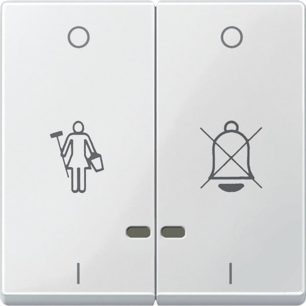 Купить SE Merten SM Бел Клавиши "перечеркнутый звонок", "горничная" с окошком для световой индикации MTN3429-0319