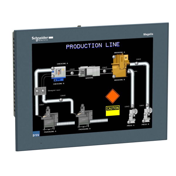 Купить SE Сенсорный ЦВ терминал 12,1 800*600 RJ45 RS232/485 SUBD Eth TCP/IP 96Mб/512кБ СЛОТ SD HMIGTO6310