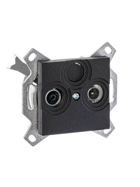 Купить ABB EPJ Levit антрацит / дымчатый чёрный Розетка TV-R, оконечная, антрацит 2CHH083503A6063