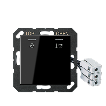 JUNG Накладка для внешнего DND-модуля с LED-лампами, 230 В, чёрный ACUKO5M230SW