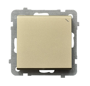 Ospel Sonata Шампанский золотой Переключатель (сх.6) 1-клавишный, без рамки ŁP-3R/m/39