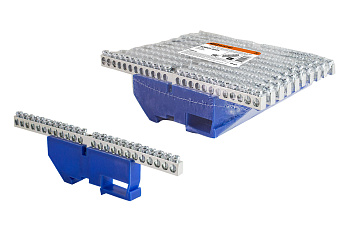 TDM Шина "N" нулевая с изолятором на DIN-рейку 6x9мм стойка бол. 24 группы никелированная SQ0801-0333