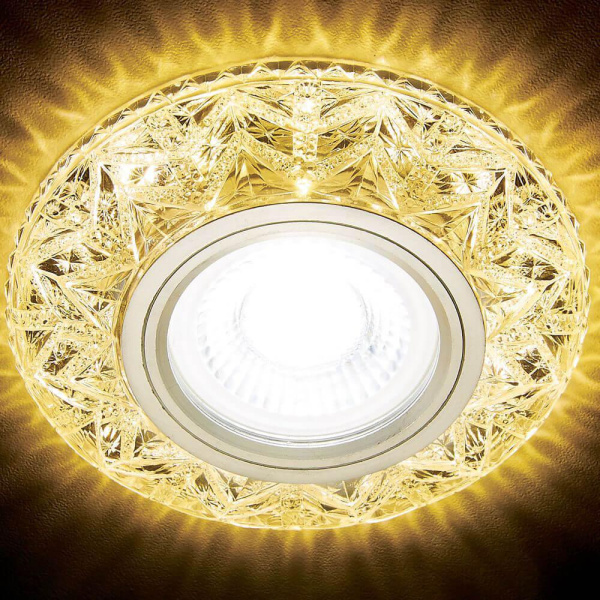 Купить Ambrella Встраиваемый точечный светильник со светодиодной лентой S299 CH/W хром/прозрачный хрусталь/MR16+3W(LED WARM)