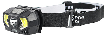 ЭРА Фонарь налобный светодиодный GB-608 на батарейках, 3xAAA, 5Вт, 7 режимов, черный