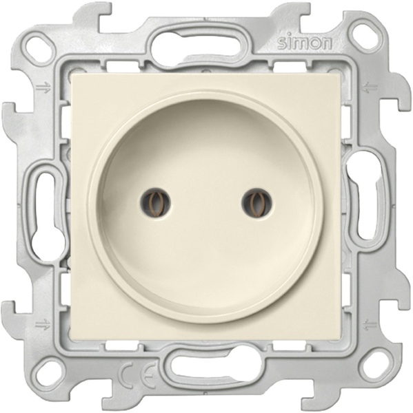 Купить Simon 24 Слоновая кость Розетка 2К без защитных шторок 2450442-031