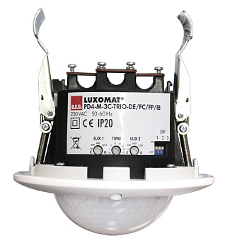 BEG Белый Датчик присутствия потолочный 360°, трёхканальный, диаметр действия 24м IP20 92745