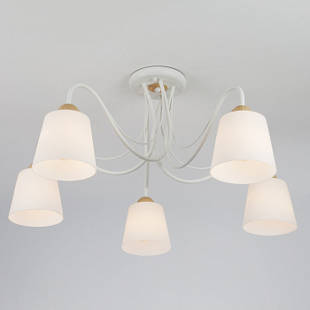 Eurosvet Потолочная люстра со стеклянными плафонами 70062/5 белый 00000081856