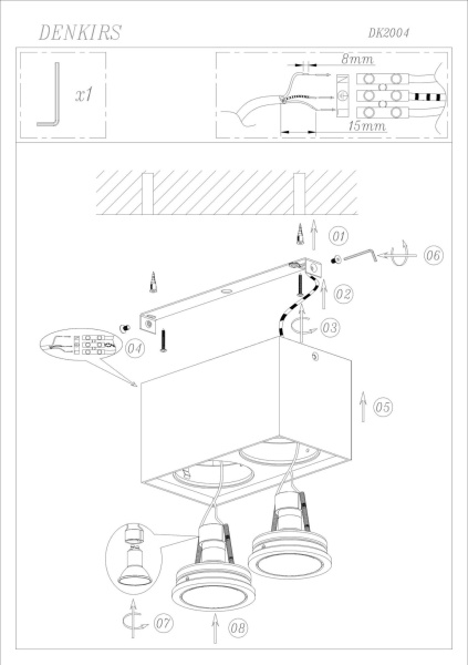 Купить Denkirs Потолочный светильник DK2004-BK