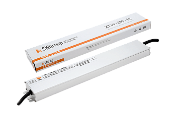 SWG Ультратонкий блок питания в металлическом корпусе, IP67, 200W, 12V XTW-200-12