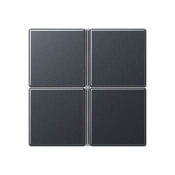 JUNG набор накладок, 4 группы, матовый антрацит A404TSAANM