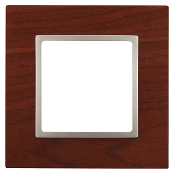 ЭРА 14-5301-08 Вишня+Шампань Рамка на 1 пост  дерево,  Elegance