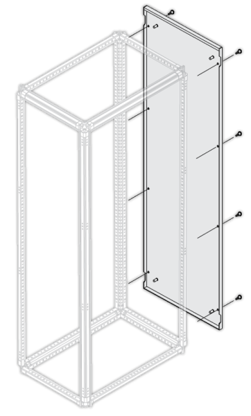 ABB Панель боковая IP30/40 H=1800мм D=500мм 1STQ007610A0000