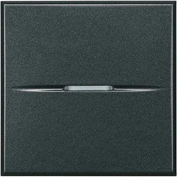 BT Axolute Антрацит Переключатель аксиальный 1-кл. 10А, 250В, автомат. клеммы, 2 мод. (замена для арт. HS4003M2A) HS4003M2AN