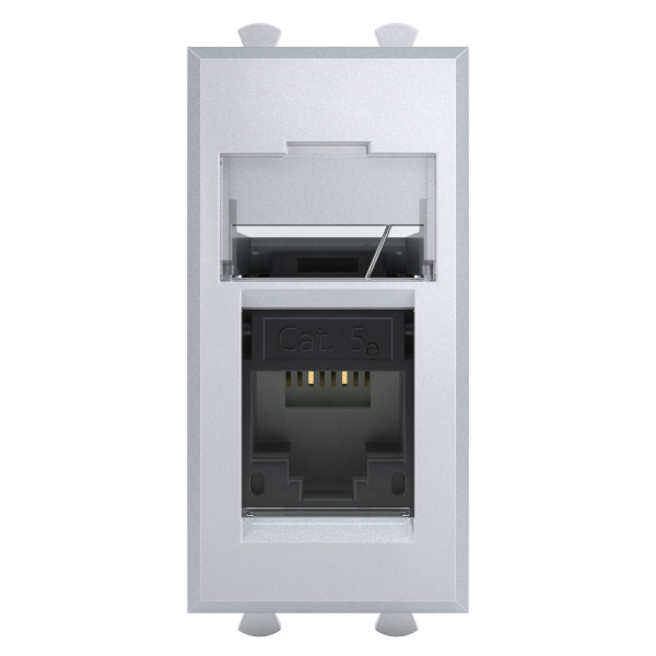 Купить DKC Компьютерная розетка RJ-45 модульная, кат.5е, "Avanti", "Закаленная сталь", 1 модуль