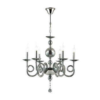 Odeon Light 4601/6 ODL19 507 хром/дымчатый/хрусталь Люстра E14 6*40W IRIA