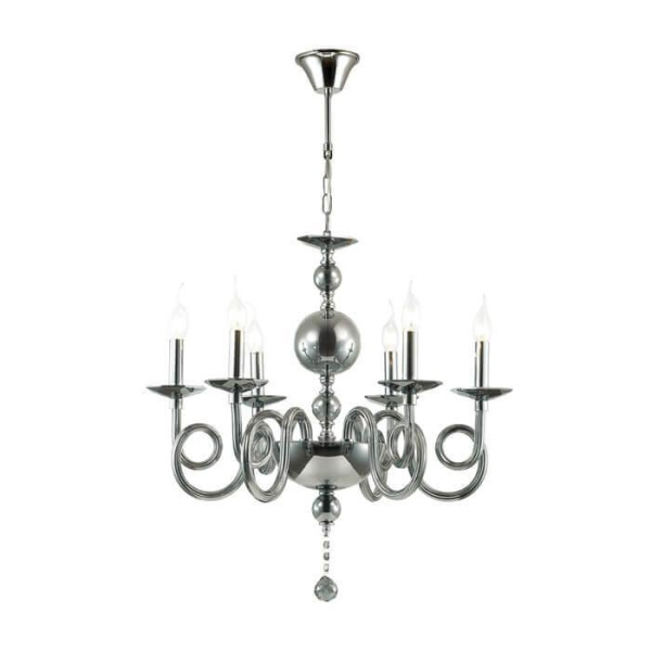 Odeon Light 4601/6 ODL19 507 хром/дымчатый/хрусталь Люстра E14 6*40W IRIA