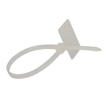 Хомут с площадкой под маркер nylon 100x2,5 мм 100 шт. белый Rexant 07-0106-2