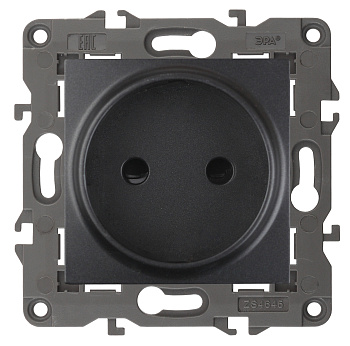 ЭРА 14-2105-05 Elegance Антрацит Розетка б/з