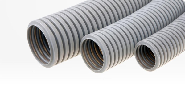 Купить Промрукав Труба гофрированная ПВХ легкая 350 Н серая с/з д16 (100м/5500м уп/пал) PR.011631