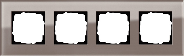 Gira ESP Дымчатое стекло Рамка 4-ая 0214122