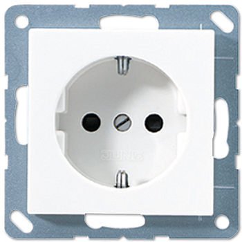 JUNG EcoProfi Белый Розетка с/з, автозажим EP1420WW