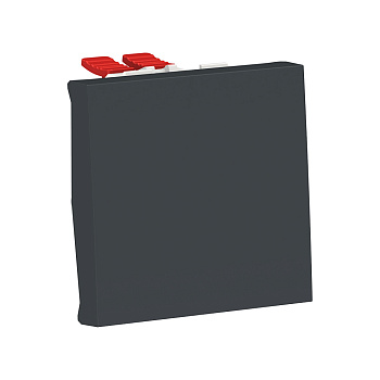 SE Unica Modular Антрацит Переключатель 1-клавишный, перекрестный, сх. 7, 10 AX, 250В, 2 модуля NU320554