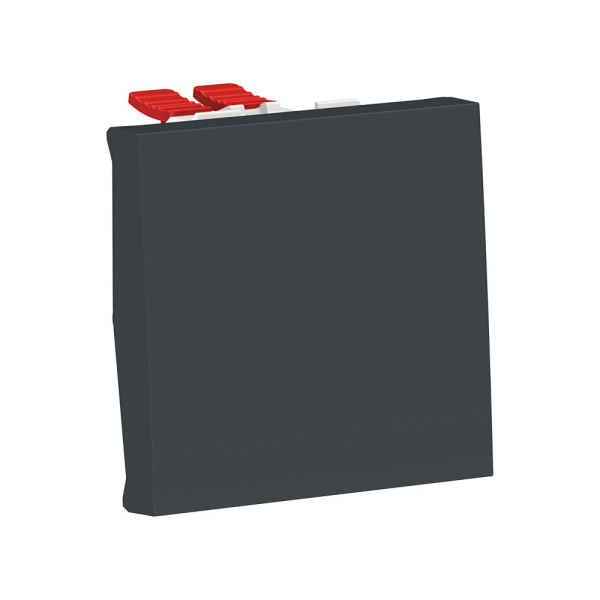 SE Unica Modular Антрацит Переключатель 1-клавишный, перекрестный, сх. 7, 10 AX, 250В, 2 модуля NU320554