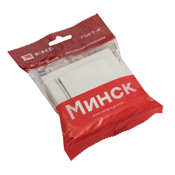 Купить EKF Basic Минск Белый Выключатель 1-кл, 10А, СП