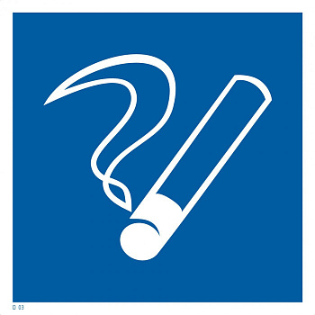 Знак пластик D03 "Место курения" (200x200) ГОСТ 12.4.026-2015 EKF PROxima