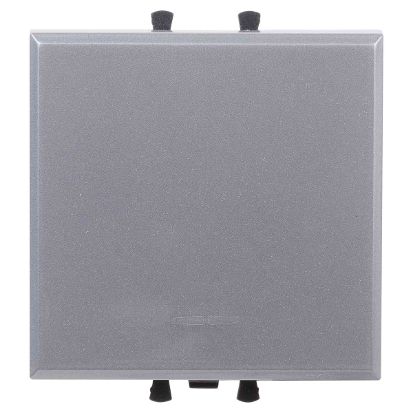 DKC Инвертор одноклавишный модульный, "Avanti", "Закаленная сталь", 2 модуля