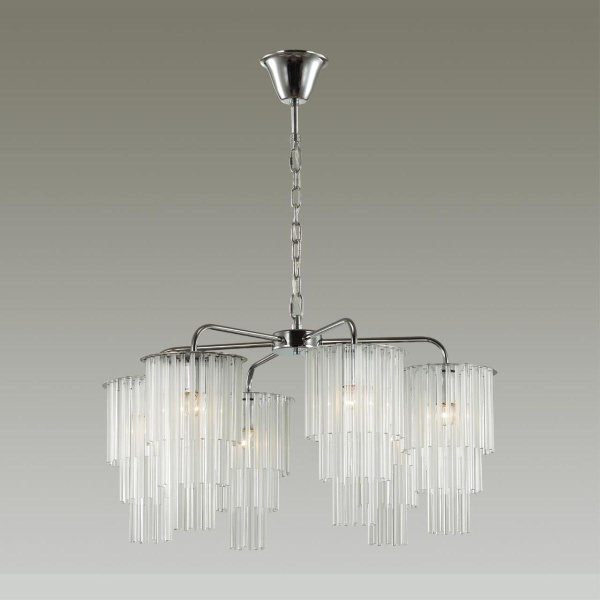 Купить Odeon Light 4920/6 MODERN ODL22 329 хром/прозрач./матов./стекло Люстра E27 6*60W PAPITA