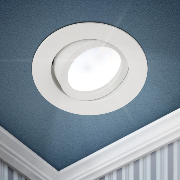 ЭРА Встраиваемый светильник алюминиевый KL86 WH MR16/GU5.3 белый