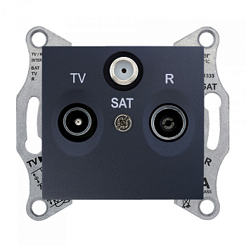 SE Sedna Графит Розетка TV/R/SAT проходная 4db SDN3501470