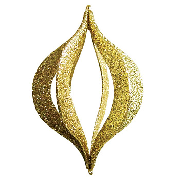 NEON-NIGHT Елочная фигура "Сосулька складная 3D", 51 см, цвет золотой 502-321