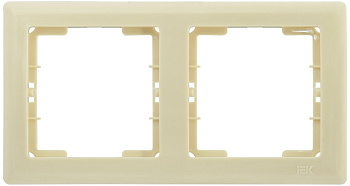 IEK РГ-2-БК Рамка 2 мест. гориз. BOLERO кремовый EMB20-K33