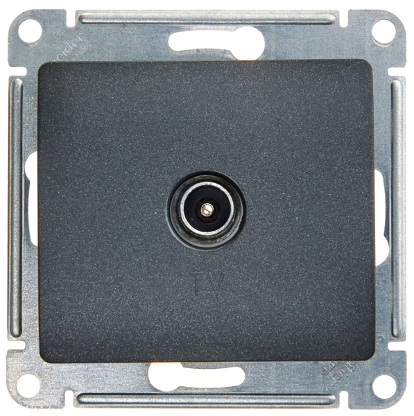 Купить Systeme Electric Glossa Антрацит Розетка TV оконечная 1DB