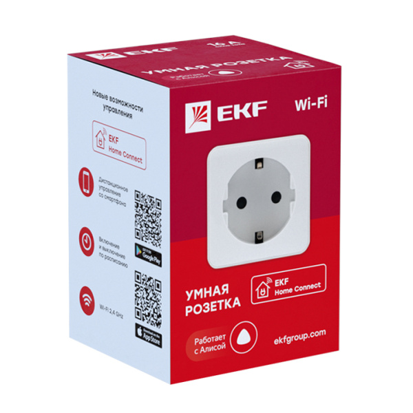 Купить EKF PROxima Умная розетка Сonnect Wi-Fi белая