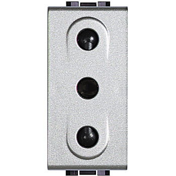 BT LL Алюминий Розетка с/з, 2П, 16A, 250В NT4119