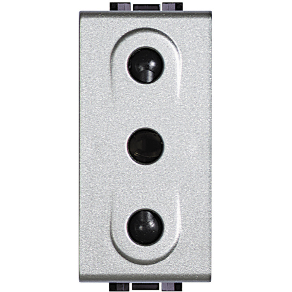 BT LL Алюминий Розетка с/з, 2П, 16A, 250В NT4119