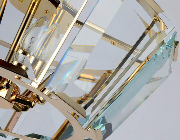 Купить Ambrella Подвесная люстра с хрусталем TR5111 GD/CL золото/прозрачный E14/6 max 40W D550*1000