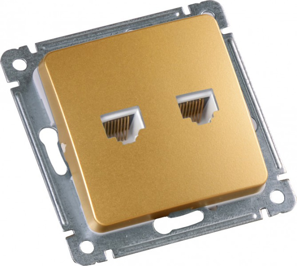 Hegel Мастер внутр Золото РСКК-440-07 Розетка компьютерная, механизм