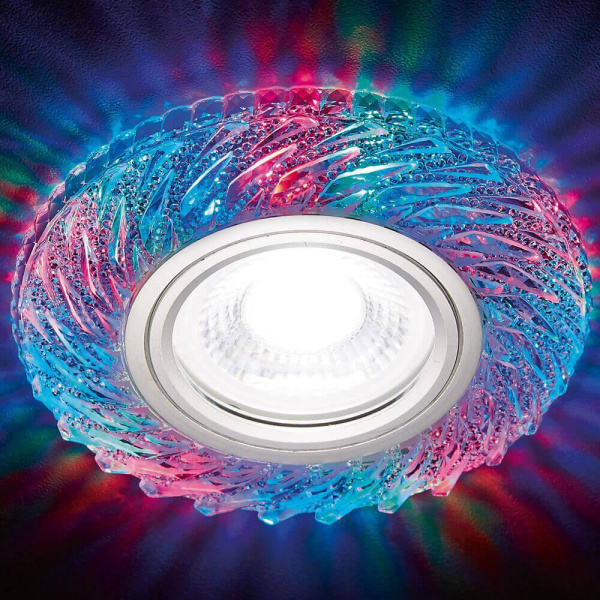 Купить Ambrella Встраиваемый точечный светильник со светодиодной лентой S295 CH/RG хром/прозрачный хрусталь/MR16+3W(LED RGB)