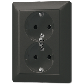 JUNG Розетка сдвоенная, антрацит AL5020KIAN-L