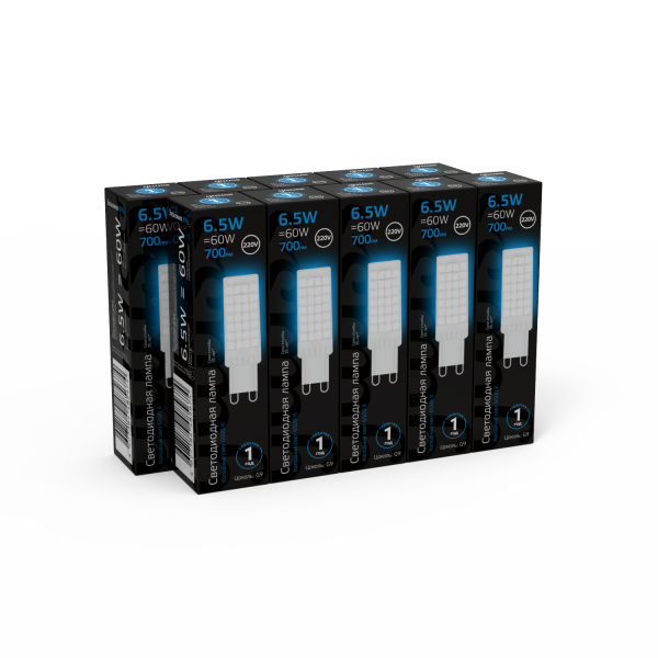 Купить Gauss Лампа G9 AC185-265V 6,5W 700lm 6500K керамика LED 107309306
