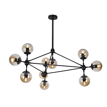 Evoluce SLE154903-10 Светильник подвесной Черный/Янтарный E27 10*40W