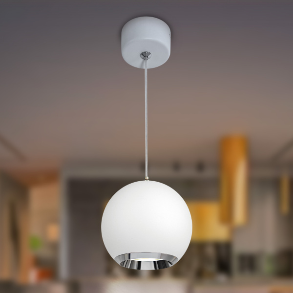 ЭРА Светильник подвесной (подвес) PL32 WH/CH MR16 GU10 потолочный круг белый, хром