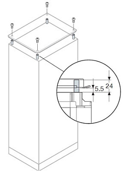 ABB IS2 Проставки для вентиляции шкафа (IP20) AE1015