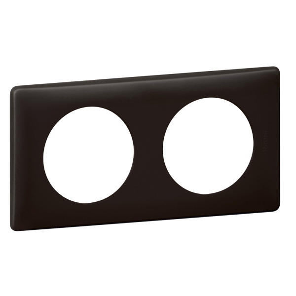 Купить Legrand Celiane2 Перкаль черная Рамка 2-я (2+2 мод) 066742