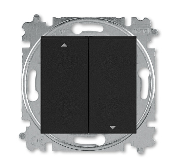 ABB EPJ Levit антрацит / дымчатый чёрный Выключатель жалюзи 2-кл, без фиксации 2CHH598845A6063